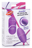 Frisky Scrambler 28x Vibrating Egg W- Remote Purple