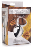 Booty Sparks Gemstones Medium Heart Anal Plug Tiger Eye