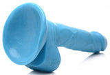 Pop 6.5in Dildo W- Balls Blue