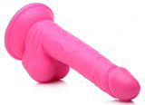 Pop 6.5in Dildo W- Balls Pink