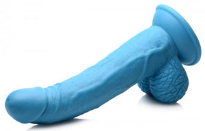 Pop 7.5in Dildo W- Balls Blue
