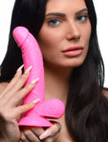 Pop 7.5in Dildo W- Balls Pink