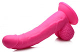 Pop 7.5in Dildo W- Balls Pink
