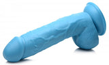 Pop 8.25in Dildo W- Balls Blue