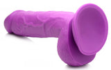 Pop 8.25in Dildo W- Balls Purple