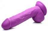 Pop 8.25in Dildo W- Balls Purple
