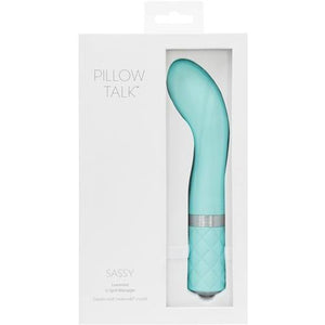 Pillow Talk Sassy G Spot Vibe W-swarovski Crystal Teal