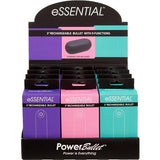 Power Bullet Essential 3.5in Rechargeable Bullet 12pc Display