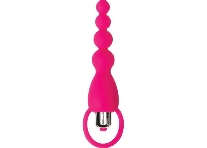 Adam & Eve Silicone Booty Bliss Vibrating Beads Pink