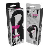 Whip It Black Pleasure Whip W- Tassels