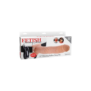 Fetish Fantasy 11 Vibrating Hollow Strap On Flesh "