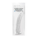 Basix Rubber Works Slim Dong 7in Clear W- Suction Cup