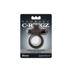 Fantasy C Ringz Vibrating Silicone Super Ring Black