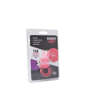 Ribbidy Rabbit Vibrating Cock Ring-pink