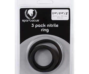 Nitrile Cock Ring Set-black