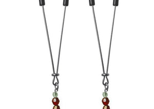 Sex & Mischief Nipple Clips Ruby Black