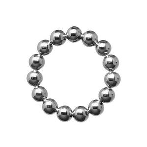 Master Series Stainless Steel Beaded Cock Ring 1.75in