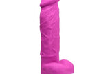 Strap U Power Pecker 7in Dildo Silicone W- Balls Pink